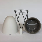 thistypot egg planter studio showing basket stand sensor and pot next to each other