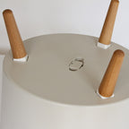 thirstypot round planter with short legs close-up of bottom showing sensor